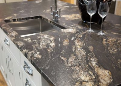 Titanium Brushed Granite Kitchen Countertop | Colorado Springs
